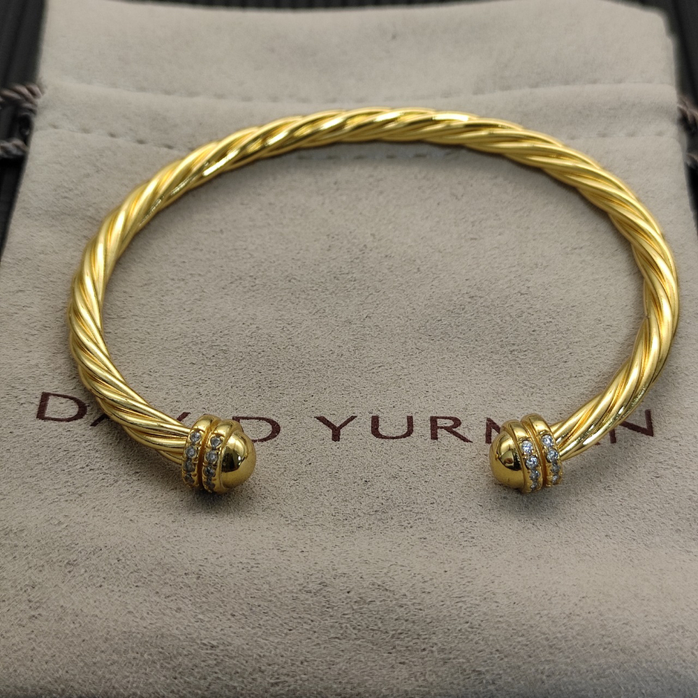 David Yurman 4mm gold Helena bracelet